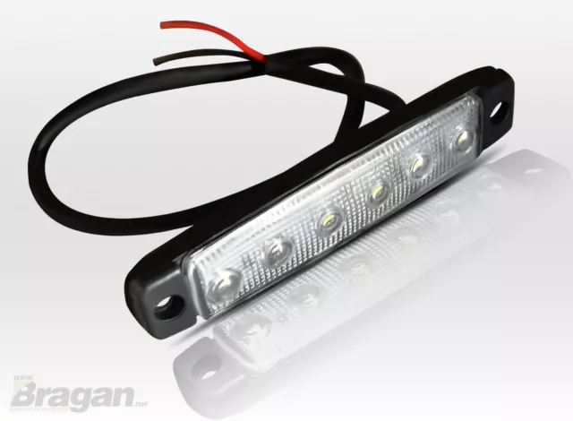 12 V/24 V Dual Voltage weiß super schlank LED Marker Licht LKW Anhänger Van 4x4