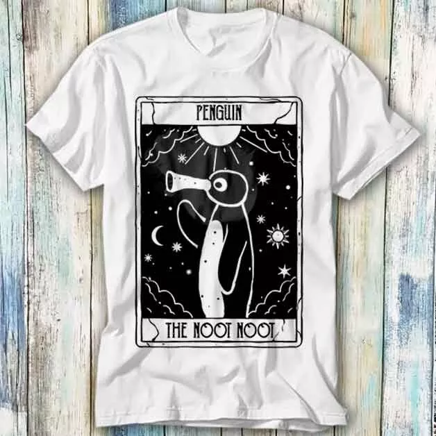 Noot Noot Tarot Card Penguin Rainbow Pingu T Shirt Meme Gift Top Tee Unisex 556