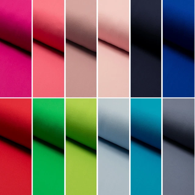 Jersey Uni Stoff - Meterware - OEKO TEX - Baumwolljersey +60 Farben- Jersey UNI