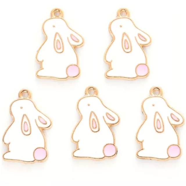20PCS EASTER BUNNY Charms for DIY Crafts and Jewelry Making £7.19 -  PicClick UK