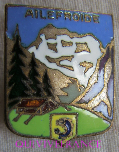 Badge émaillé Ski Alpinisme - Ailefroide, Écrins, Pelvoux 4103m - SK2305