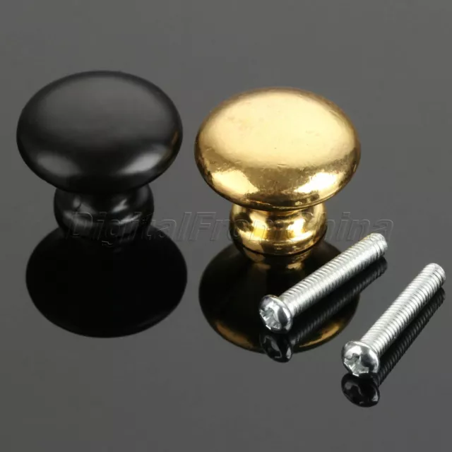 25*20mm Cabinet Round Handles Pull Knob Drawer Cabinet Dresser Black Bright Gold