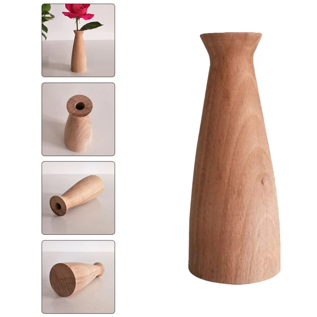Desktop Centerpiece Adornment Floor Standing Vase Wedding Decor Banquet Wooden