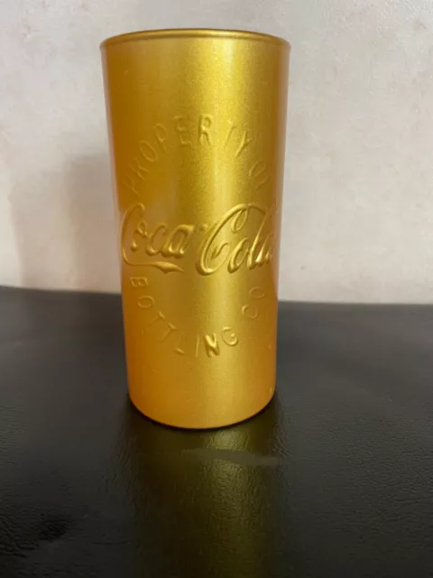 1 X Coca Cola Mc Donald's Glas Sammlung 2016 Gold