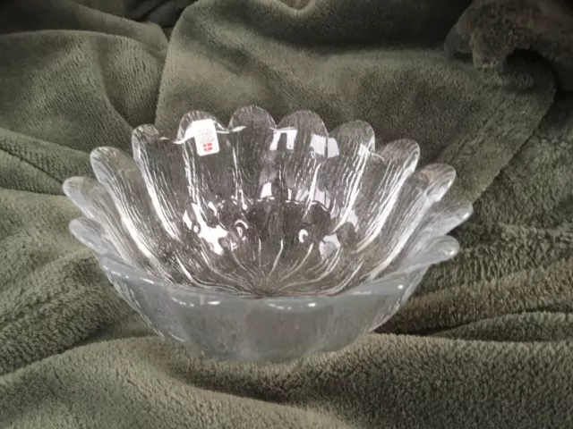 Holmegaard Glas Schale Design Sidse Werner Blume Glass Bowl 1979 DK