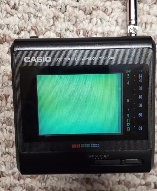 Casio TV-6500 Portable 2.5”LCD Color Handheld Television Vintage Powers On