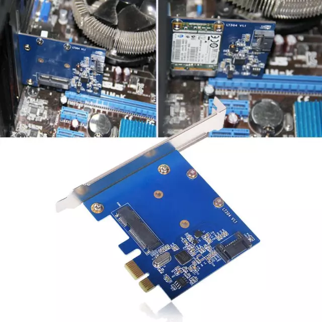 ASM1061 6Gbps PCIE SATA Adapter PCI-E X1 to MSATA SSD SATA 3.0 Converter Card