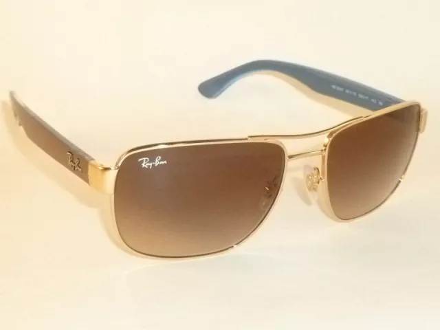 New Ray Ban Sunglasses Gold Frame RB 3530 001/13 Gradient Brown Lenses
