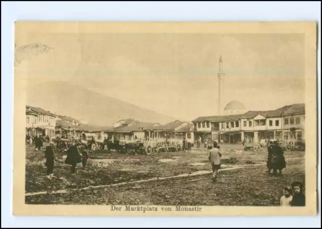 U8837/ Monastir Bitola Mazedonien  Marktplatz AK 1917