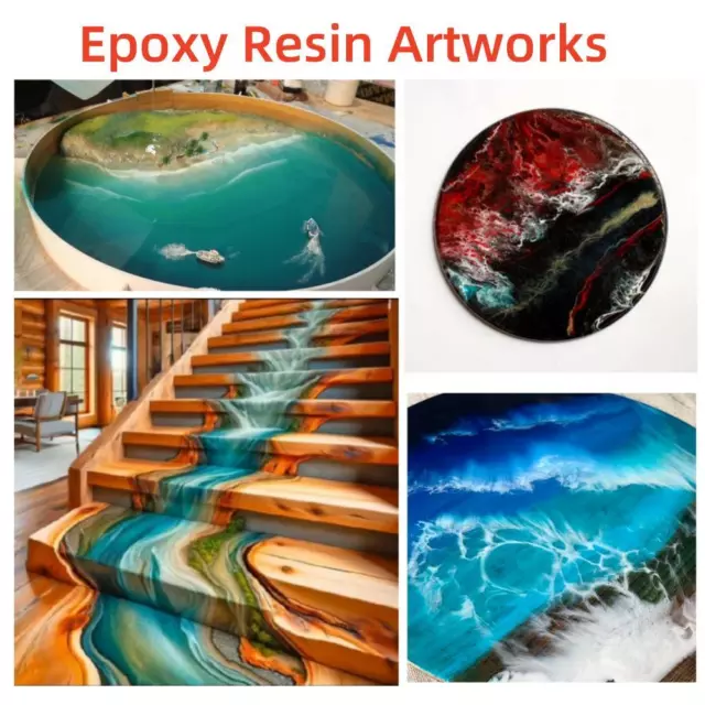 Epoxidharz Epoxy Gießharz Glasklar Epoxydharz Laminierharz ART Holz Tisch Boden 2