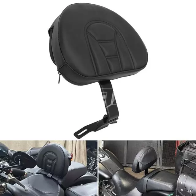 Adjustable Driver Rider Backrest For 2007-2017 Harley Fatboy / Heritage Softail