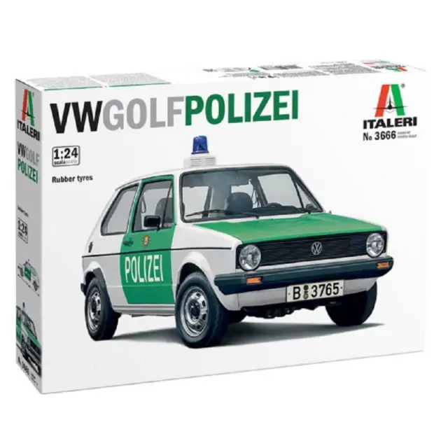 Maquette Voiture Vw Golf Polizei Italeri 3666 1/24ème Maquette Char Promo