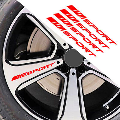 4x SPORT Style Car Rims Wheel Hub Racing Sticker Decal Reflective Accessories