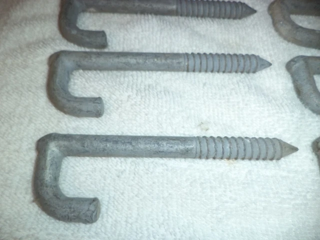 8 old 5" Plant Hook Porch ceiling  galvanized barn farm gate  vintage  last ones 2