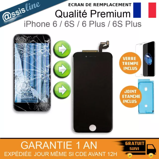 ✅ Ecran Lcd Retina Iphone 6 / 6S / 6 Plus / 6S Plus / Noir Blanc + Vitre Tactile