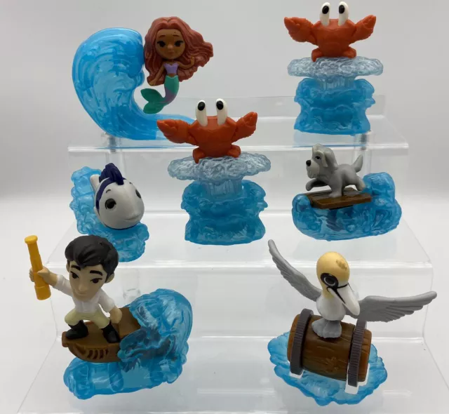 2023 DISNEY'S LITTLE MERMAID McDonald’s HAPPY MEAL Set Of 7 Display