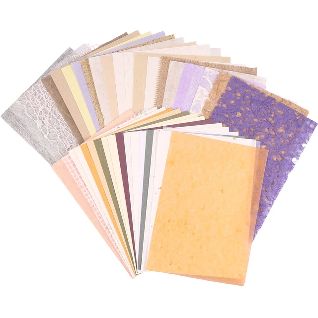 40 Sheets Scrapbook Paper Colorful Textured Paper Handmade Paper Collage Paper✥