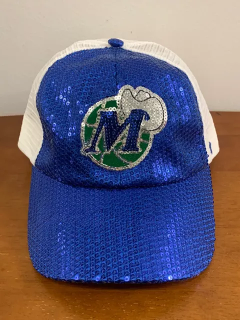 Nba Dallas Mavericks Women’s 47 Brand Snapback Cap/Hat Blue/Wht/Grn Sequin Logo