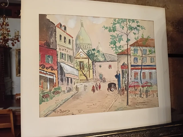 TABLEAU AQUARELLE : scène de village breton EUR 100,00 - FR