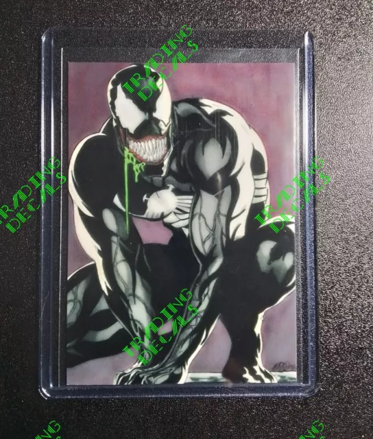 "Venom" Spider-Man Marvel Retro Style Sketch Card Print, Artist Signed!