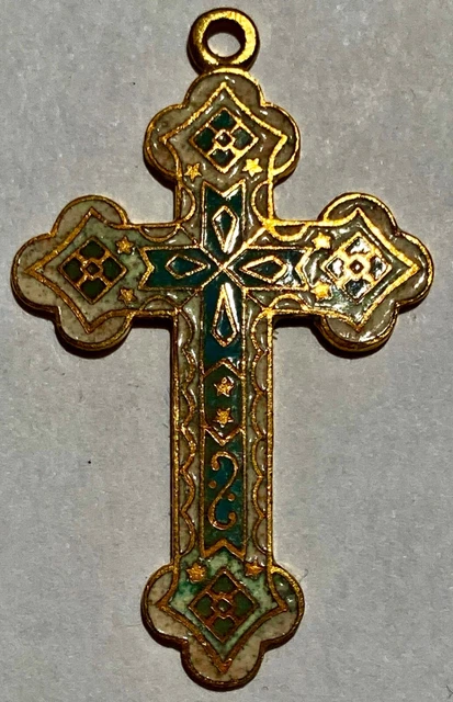 Ancien Pendentif Argenté Religieux – Bijou Breloque Créateur Vintage