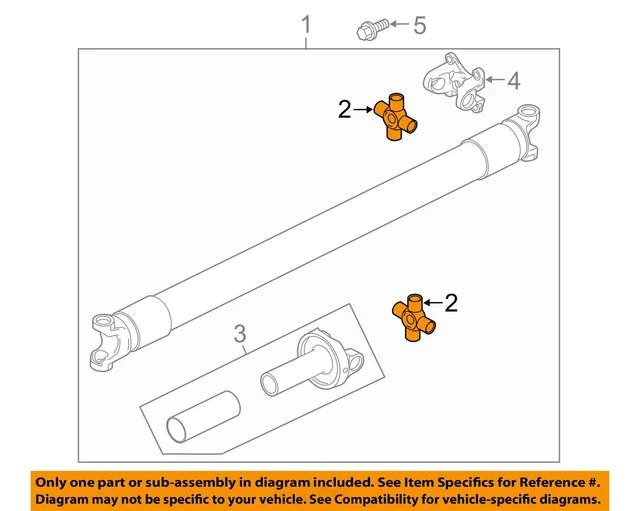 FORD OEM 9919 Expedition Rear Suspension Drive ShaftUJoint 7L1Z4635A