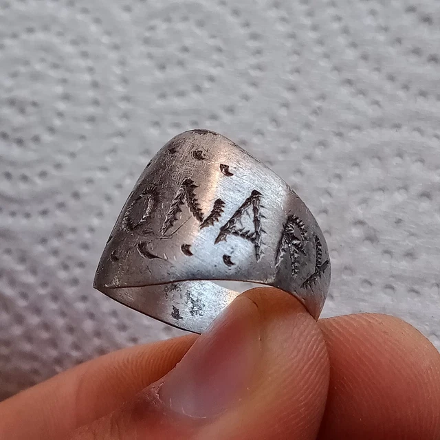 Very Stunning Ancient Silver Color  Rare Ring Viking Antique Old Authentic