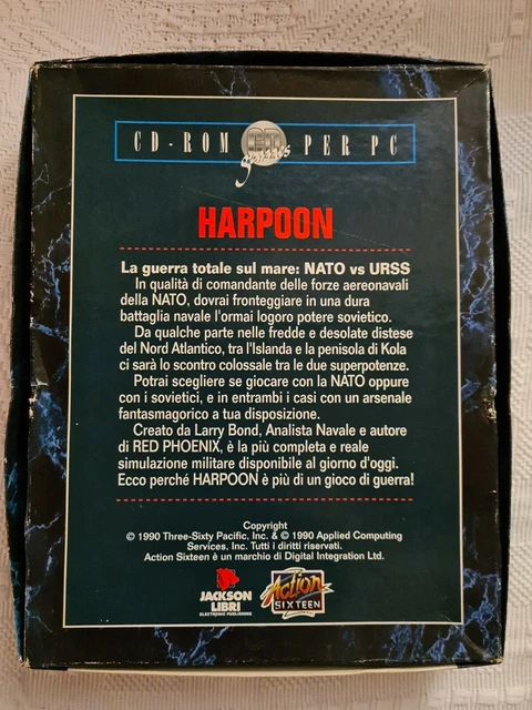 Hearpoon HARPOON PC CD room, ITA, 1990 EUR 19,90 - PicClick IT