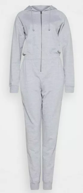 Missguided Tall - HOODED LOOP BACK - Jumpsuit aus Sweatstoff, Grau, Größe 36