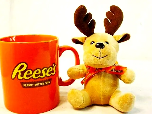 Reese’s Peanut Butter Extra Large Mug 32 oz w Plush Moose Galerie 5" high FreShp