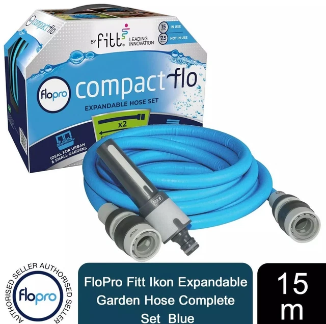 SET COMPLETO DI tubi da giardino espandibili compatti FloPro Fitt Ikon