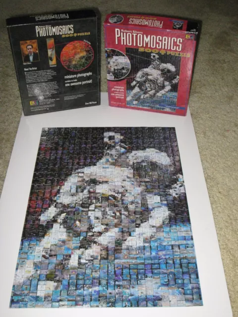 Complete BGi Photomosaic 513 pc Puzzle Astronaut Apollo Moon Space Shuttle Photo