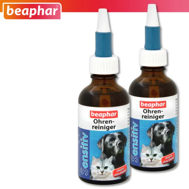Beaphar 2 x 50 ML Sensible Limpiador de Oídos Ohrenpflege Cuidado Perro Gato
