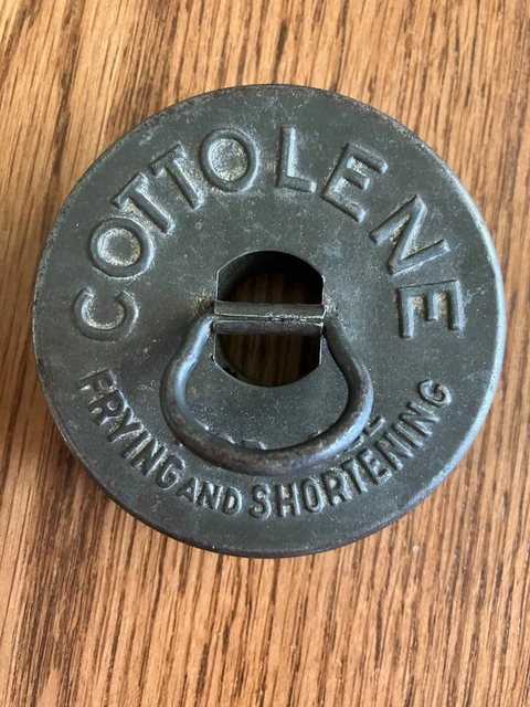 Vintage COTTOLENE SHORTENING Advertising BISCUIT Cookie Tin CUTTER Baking