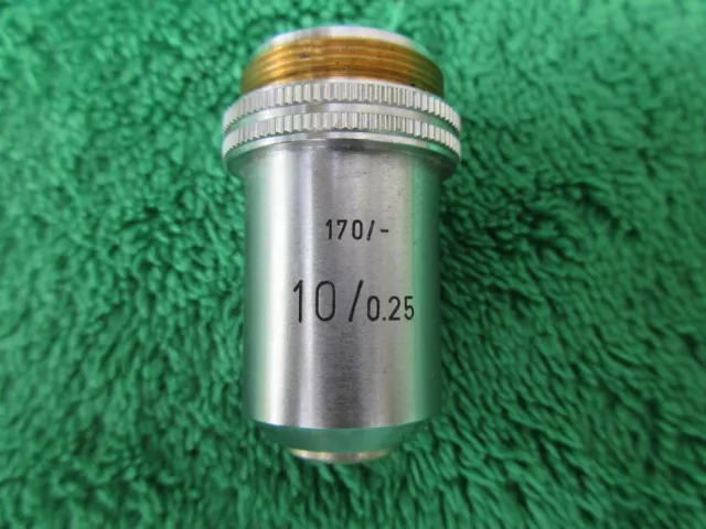 Leitz Wetzlar 10/0.25 170/- Microscope Objective Lens Germany