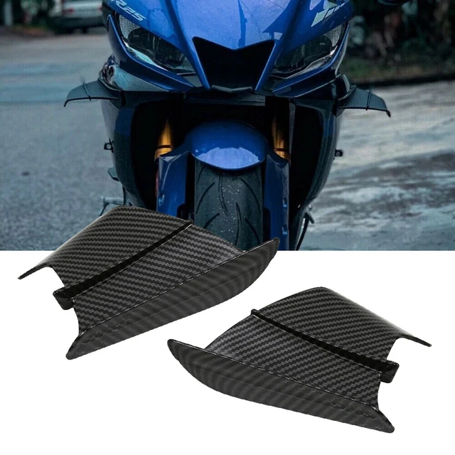 2X Motorcycle Side Winglets Kit Spoiler Carbon Fiber For Honda Suzuki Kawasaki