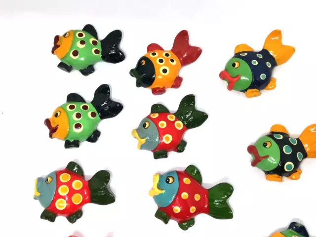 Lot de 11 Magnets Petits poissons décoratifs assortis - 4,5cm 3