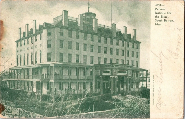 Perkins Institute Blind South Boston Mass BW Vintage Postcard Undivided Back 1c