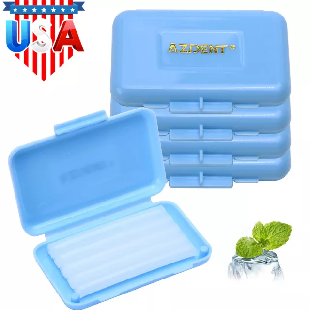 AZDENT Dental Orthodontic Wax Blue Mint Scent for Braces Gum Irritation USA