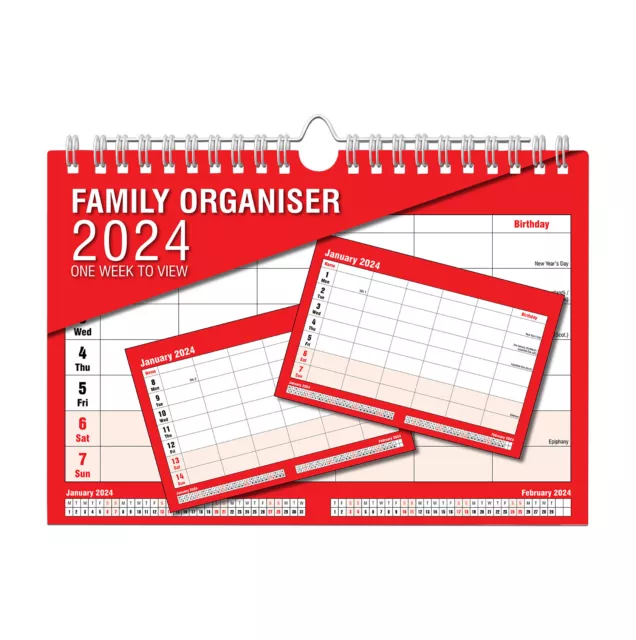 2024 Calendario Family Organizer - Una settimana da visualizzare