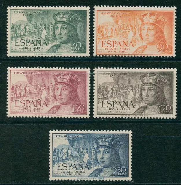 España 1952. Edifil 1111/15** - V Cent. nacimiento Fernando el Católico