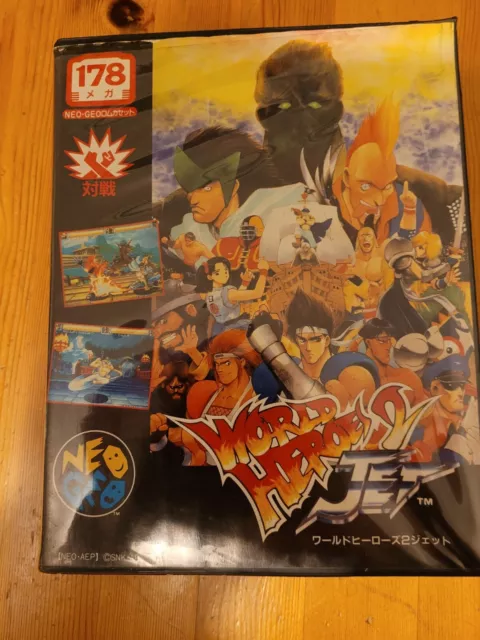 World Heroes 2 Jet Neo Geo AES Japan JP with ManualN Fighting Arcade SNK