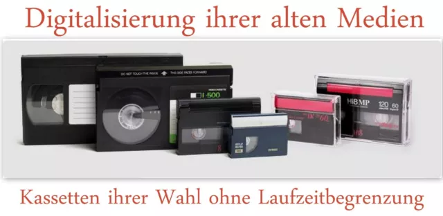 25x Video 8, Hi8, MiniDV, D8,VHS auf DVD bzw Festplatte digitalisieren, Kopieren