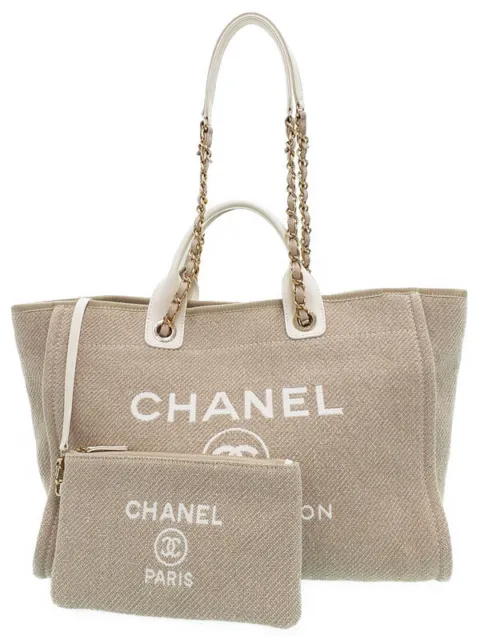 CHANEL DEAUVILLE 2WAY chain tote bag 2way bag #T111 $3,498.56 - PicClick
