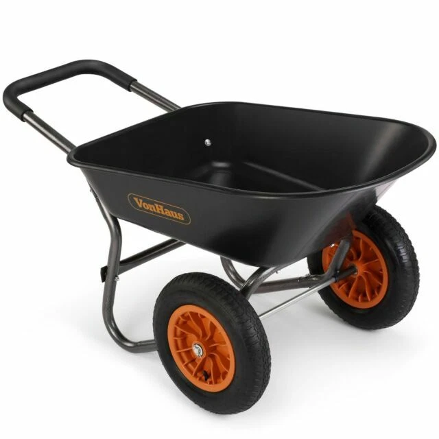 OUTDOOR GARDEN TROLLEY Dump Cart Wheelbarrow Wagon Carriage Trailer