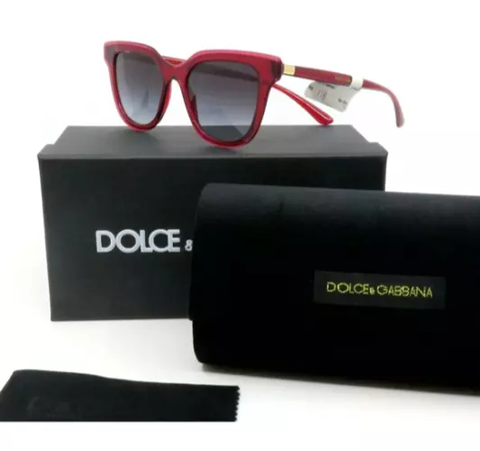 Dolce & Gabbana Dg 4362 3211/8G Clear Burgundy/Grey Gradient Sunglasses 51-18