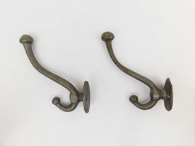 TWO Iron Wall Hook, Coat hook, Hat Hanger, Old World, Tuscan, Mud Room Organizer