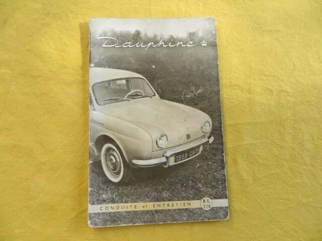 RENAULT Dauphine - manuel du conducteur - 1957