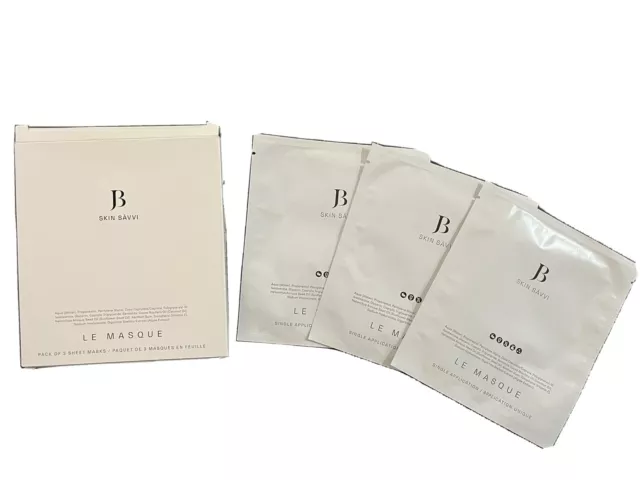 JB Skin Savvi Le Masque Pack Of 3 Face Sheet Masks—New In Box
