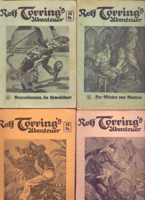 6 ROLF TORRINGS ABENTEUER/63 bis 89 /NEUER- Verlag- ASCONA-SCHWEIZ  1950